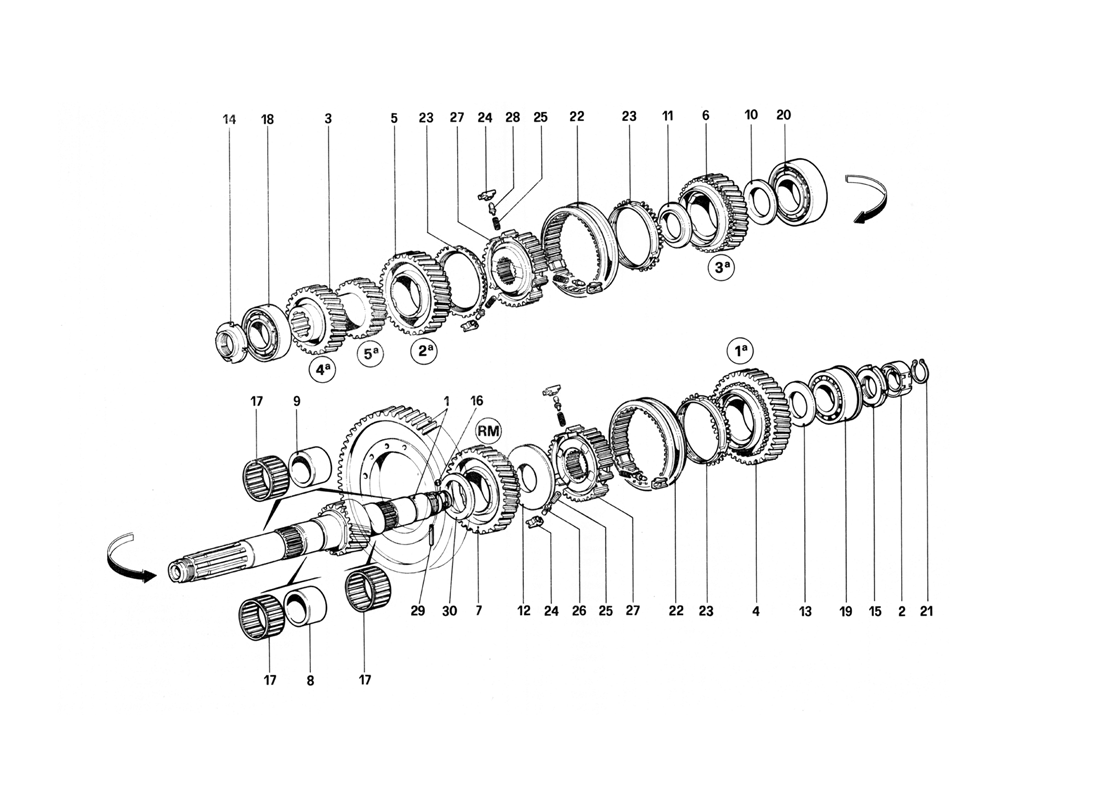 Schematic: Lay Shaft Gears