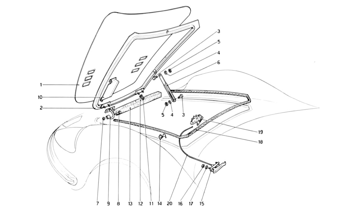 Schematic: Front Compartment Lid
