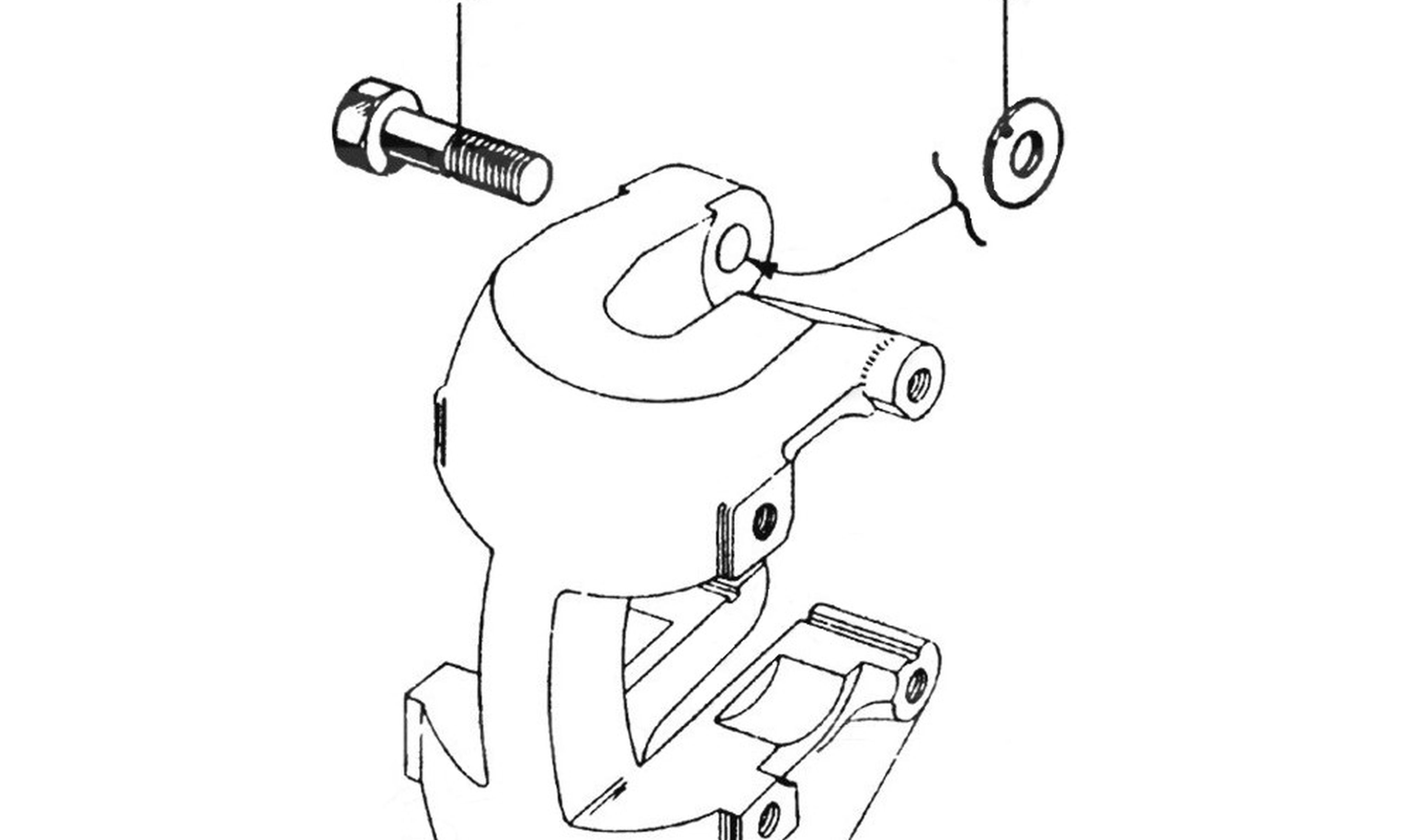 Schematic: Front - Rear Brake Calipers & Handbrake Mechanism - RHD