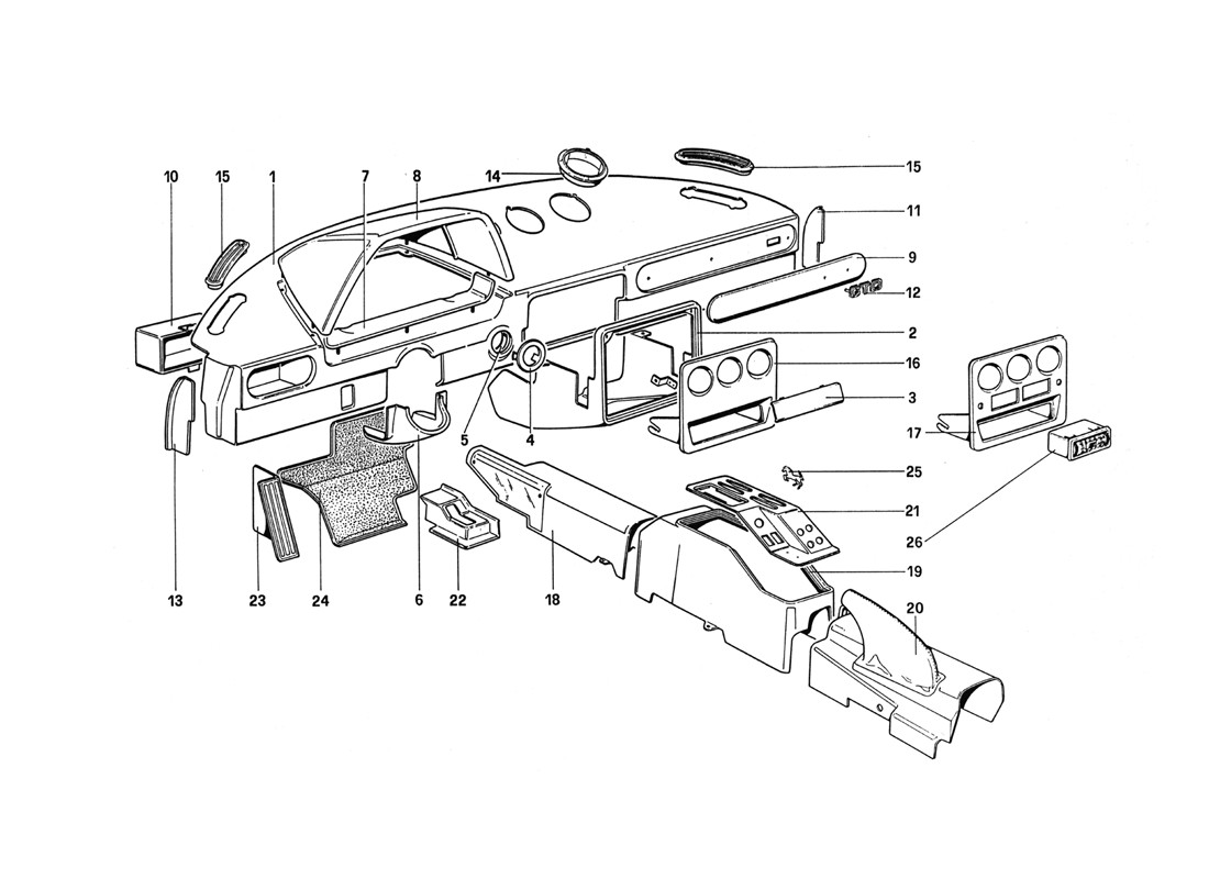 Schematic: Instrument, Panel And Tunnel