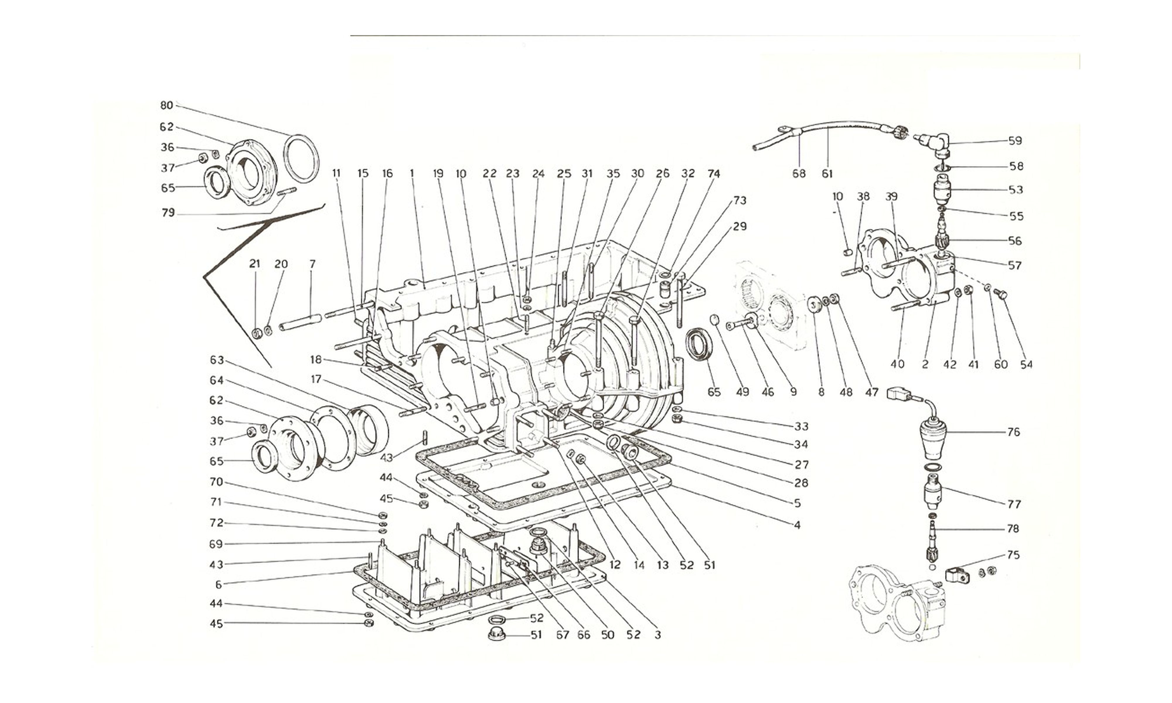 Schematic: Gearbox - Differential Housing And Oil Sump