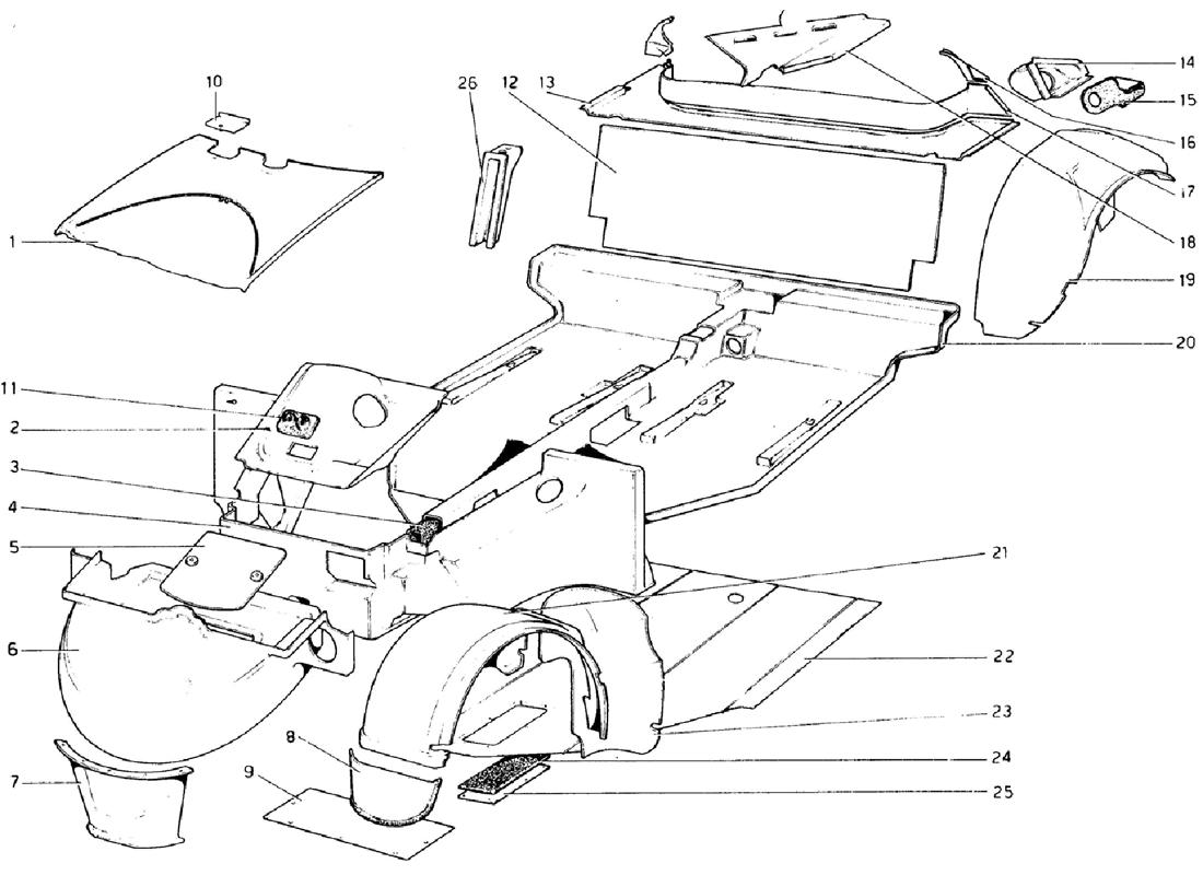 Schematic: Body Shell - Inner Elements