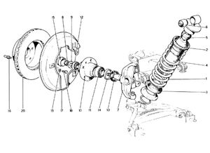 Front Suspension - Shock Absorber And Brake Disc