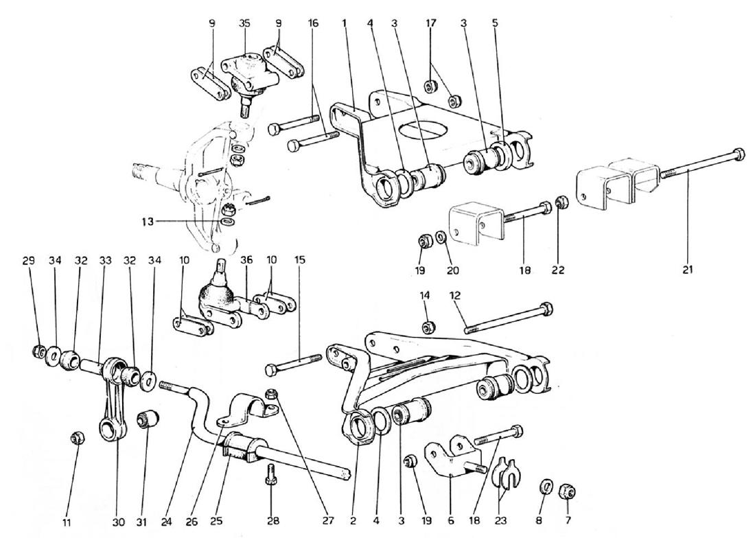 Schematic: Front Suspension - Wishbones