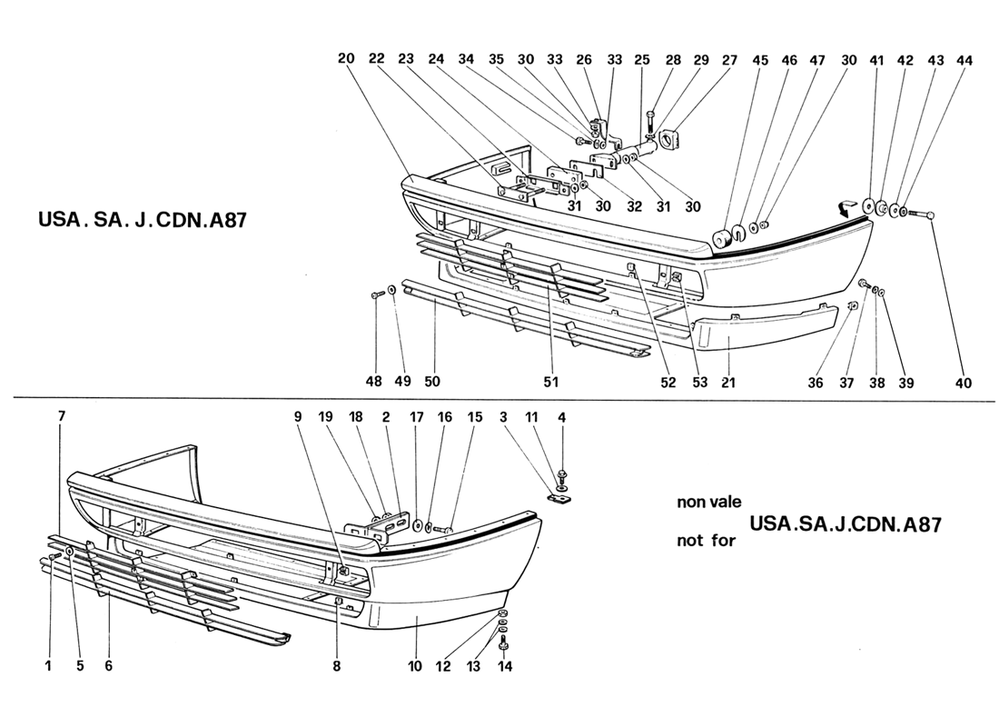 Schematic: Front Bumpers