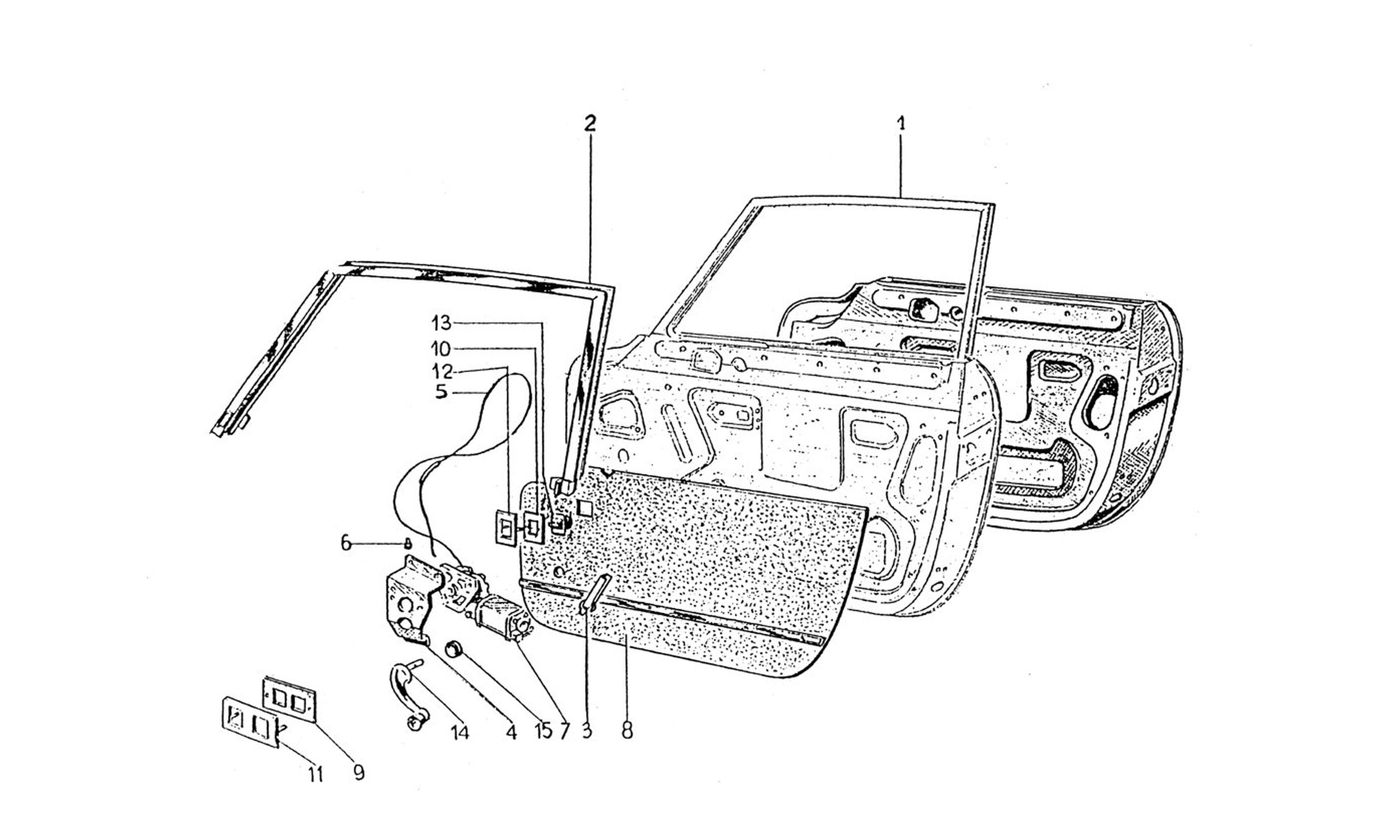 Schematic: Door - Electric Glass Motor (Edition 1 + 2)