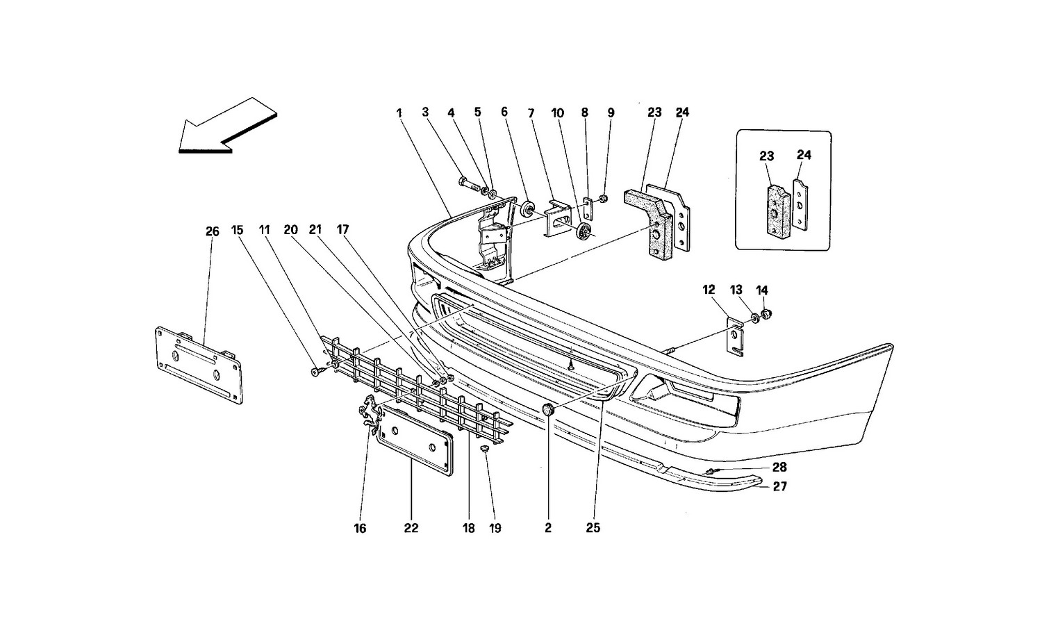 Schematic: Front Bumper