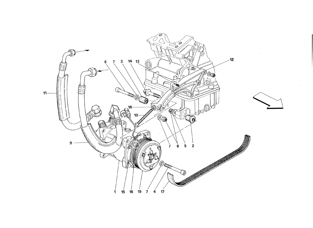 Schematic: Air Conditioning Compressor