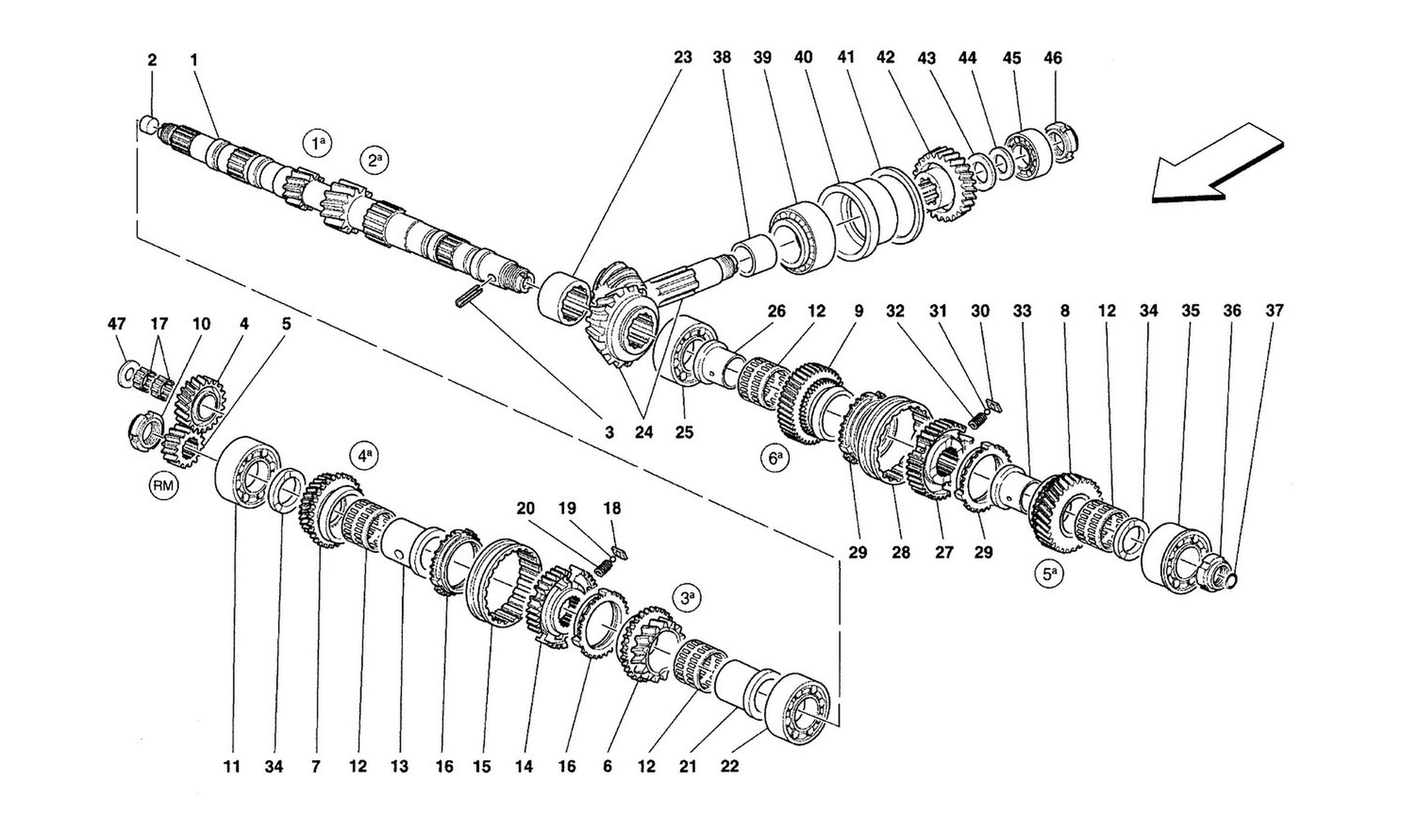 Schematic: Main Shaft Gears