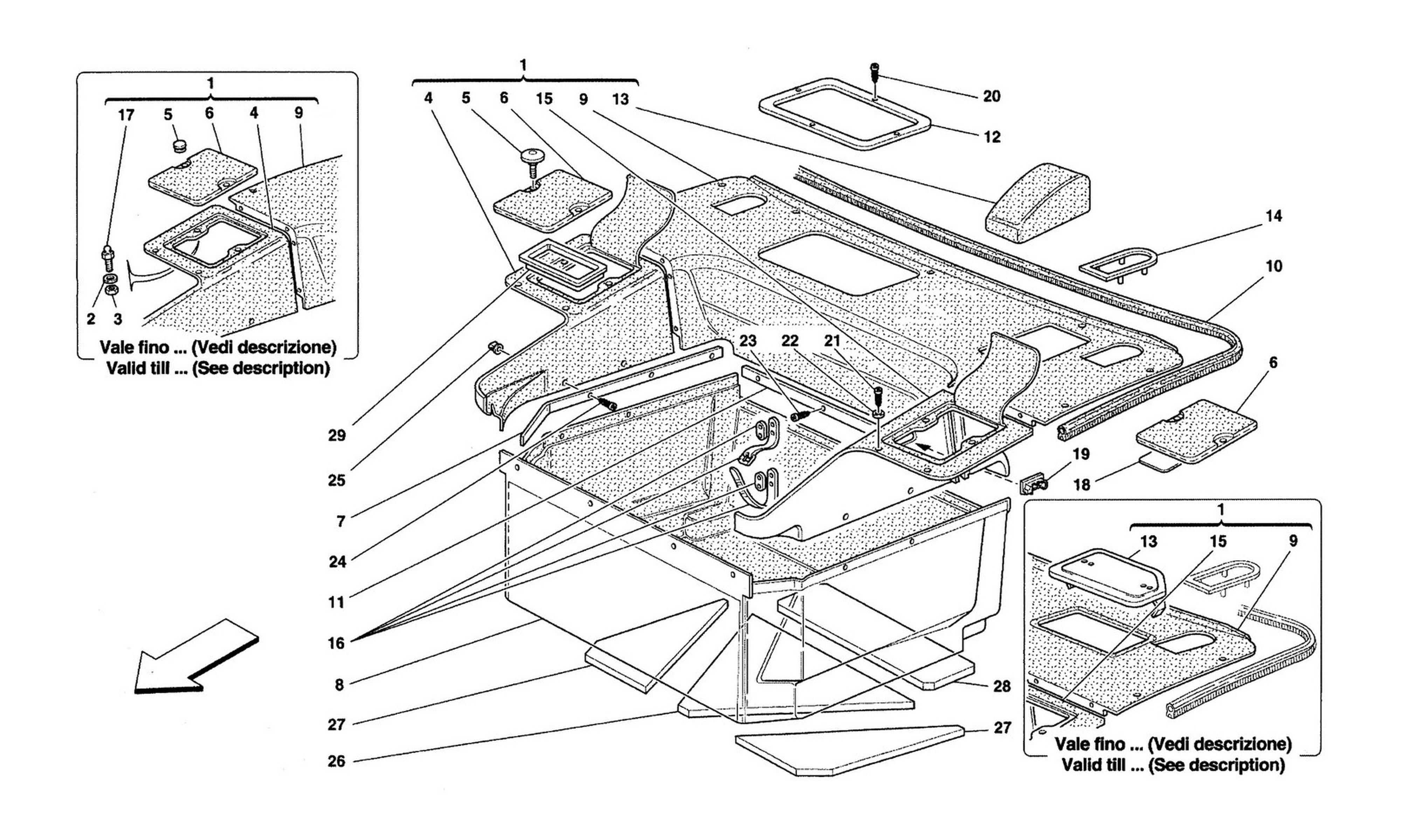 Schematic: Front Compartment Carpets