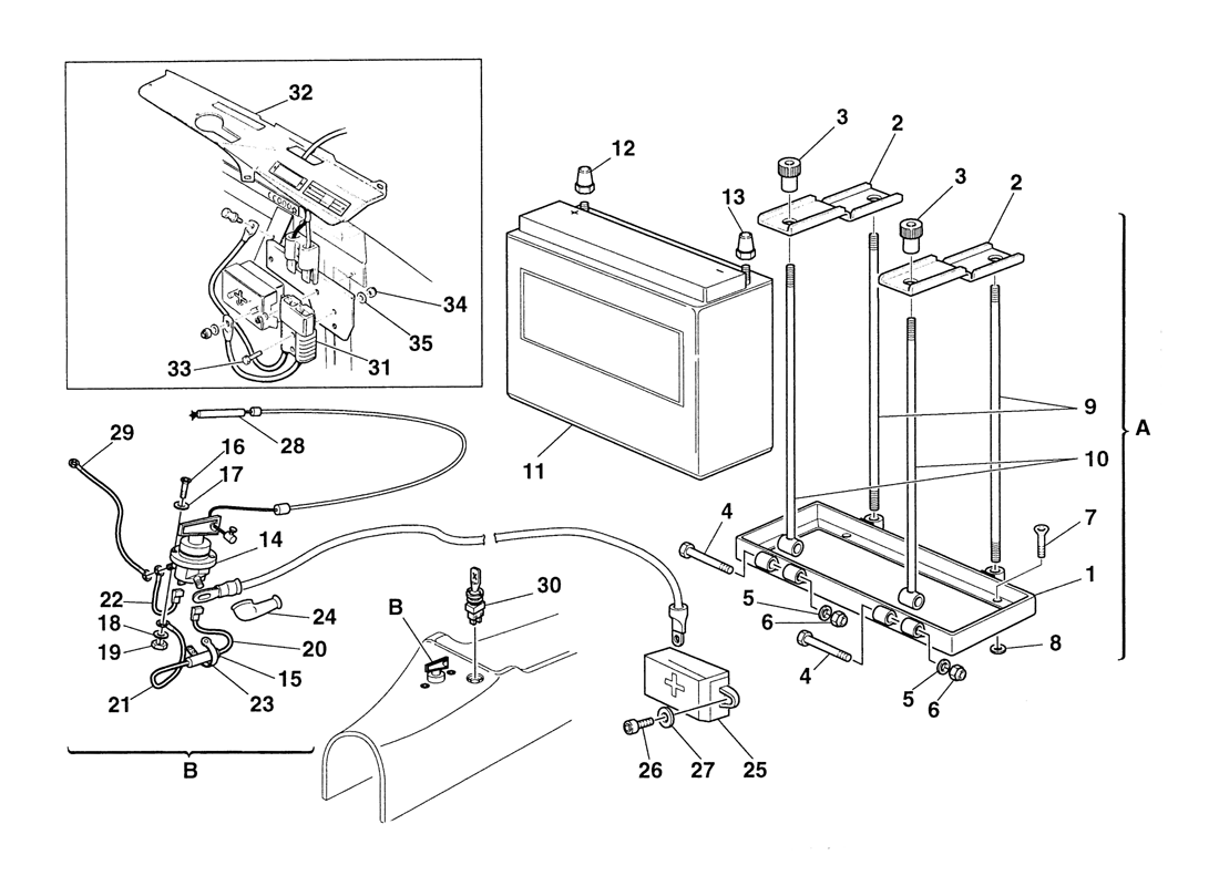 Schematic: Battery And Battery Disconn. Switch