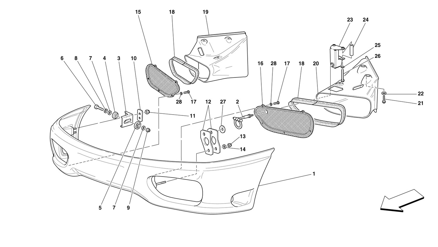 Schematic: Front Bumper