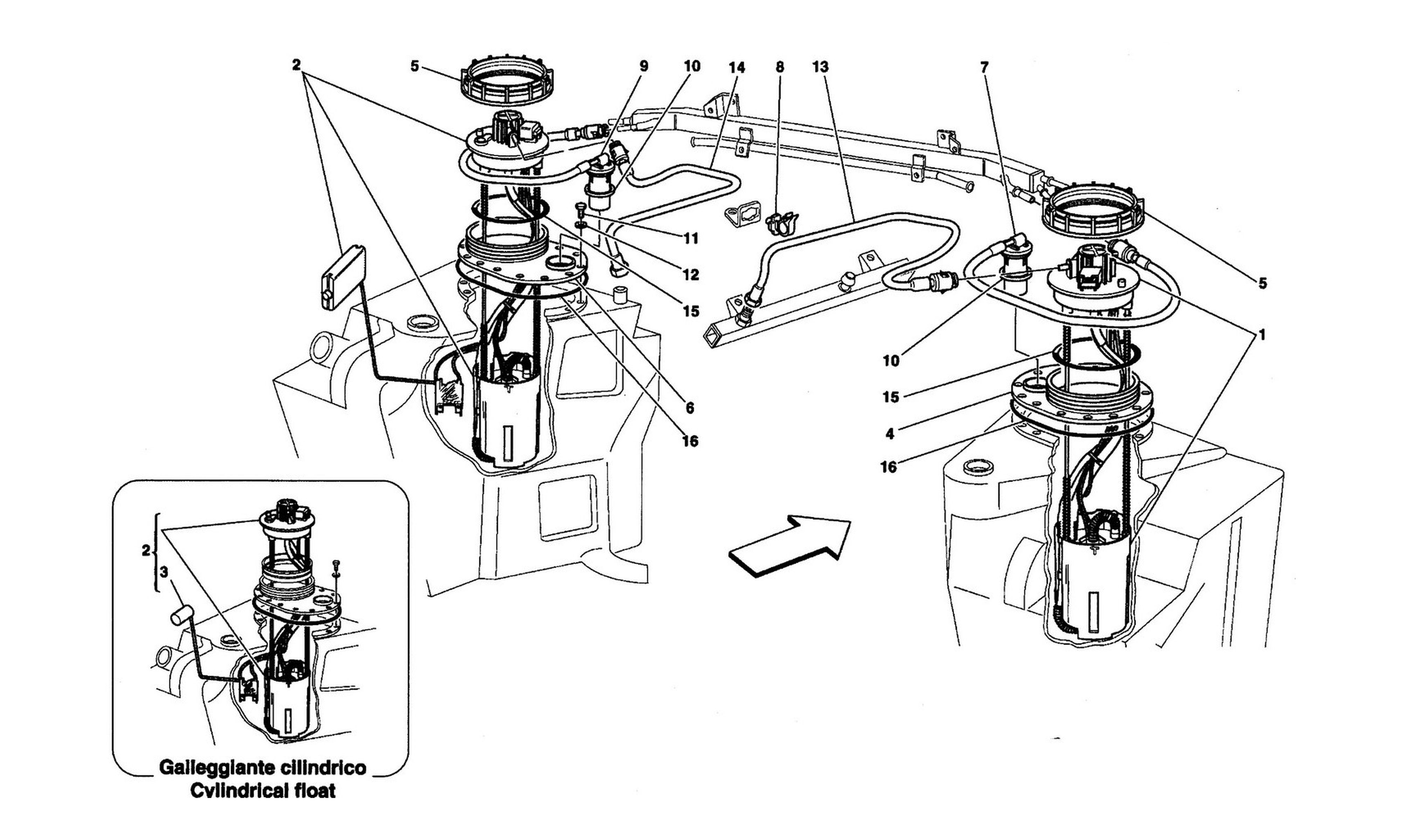 Schematic: Fuel Pumps And Pipes