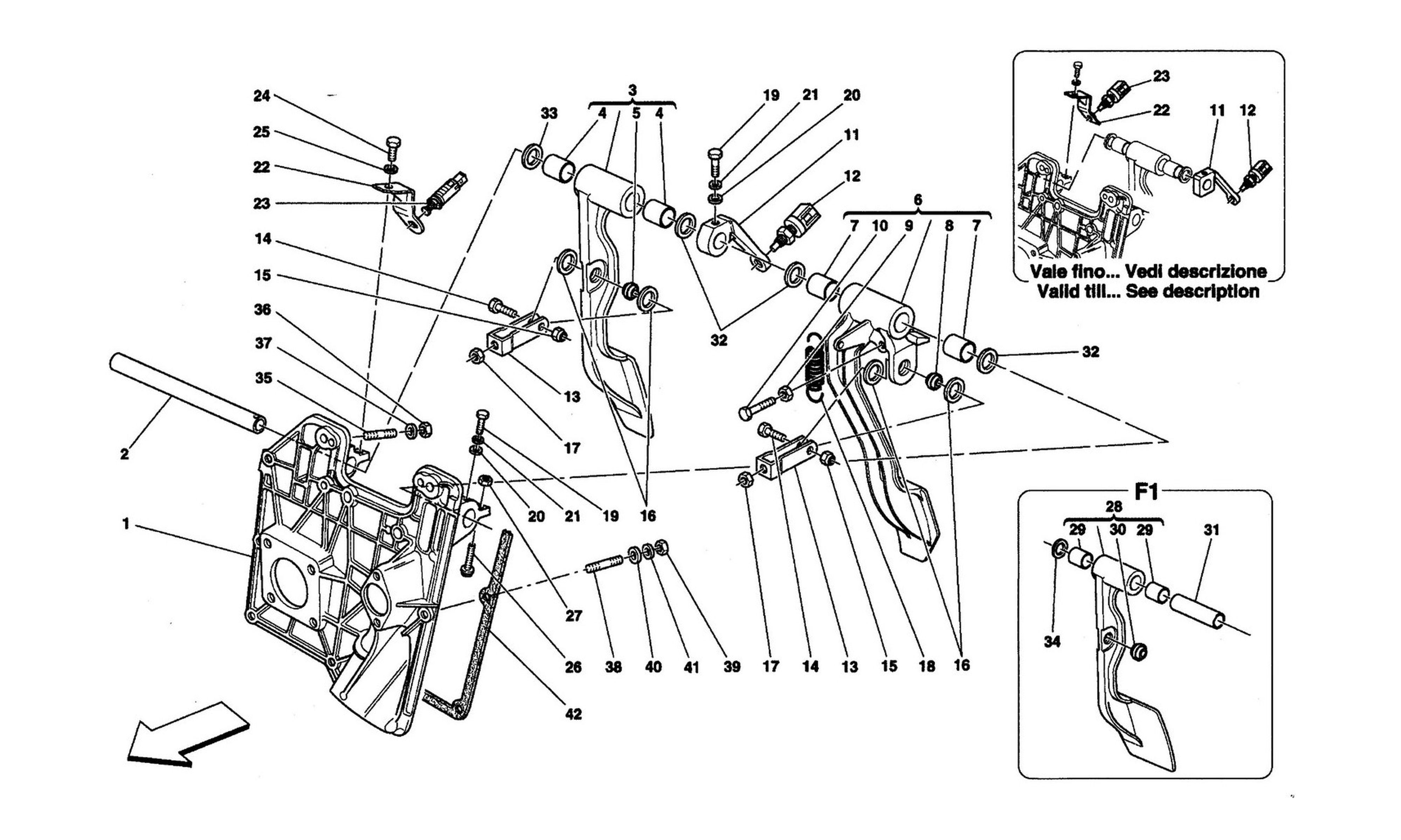 Schematic: Pedals -Not For Rhd