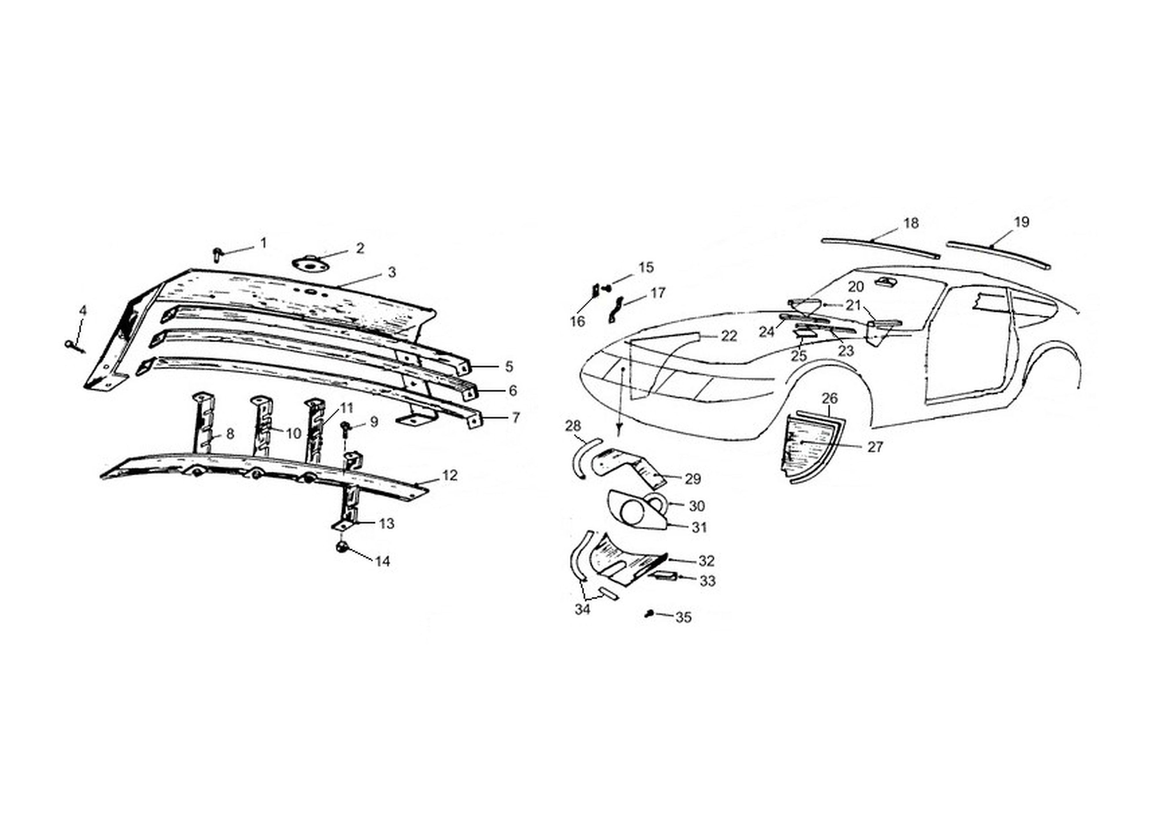 Schematic: Front Grill & Covers