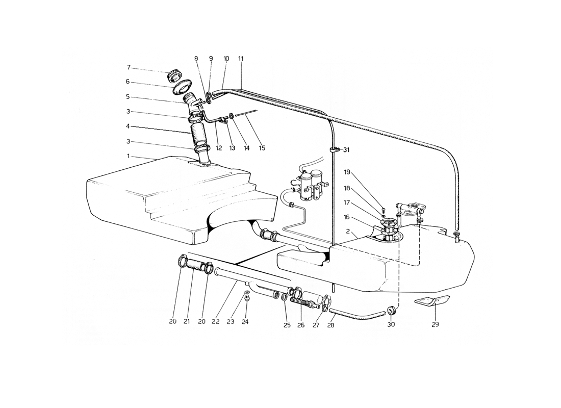 Schematic: Fuel Tanks And Pipes
