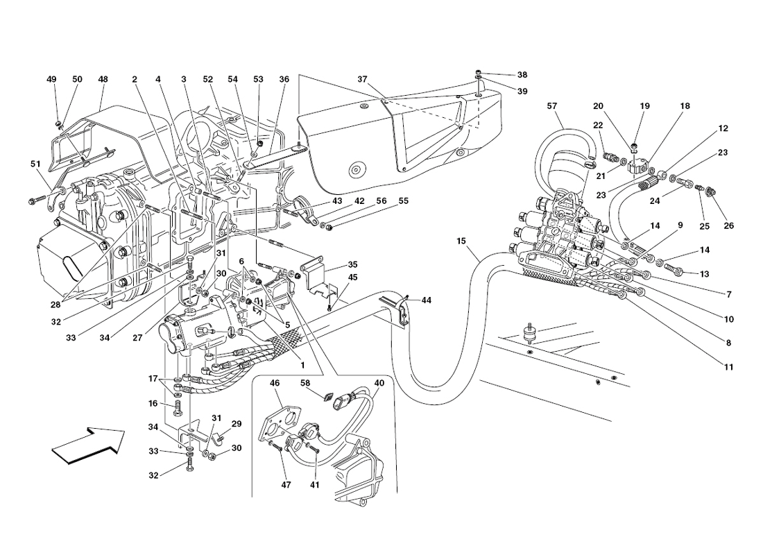 Schematic: Clutch And Gearbox Hydraulic Controls
