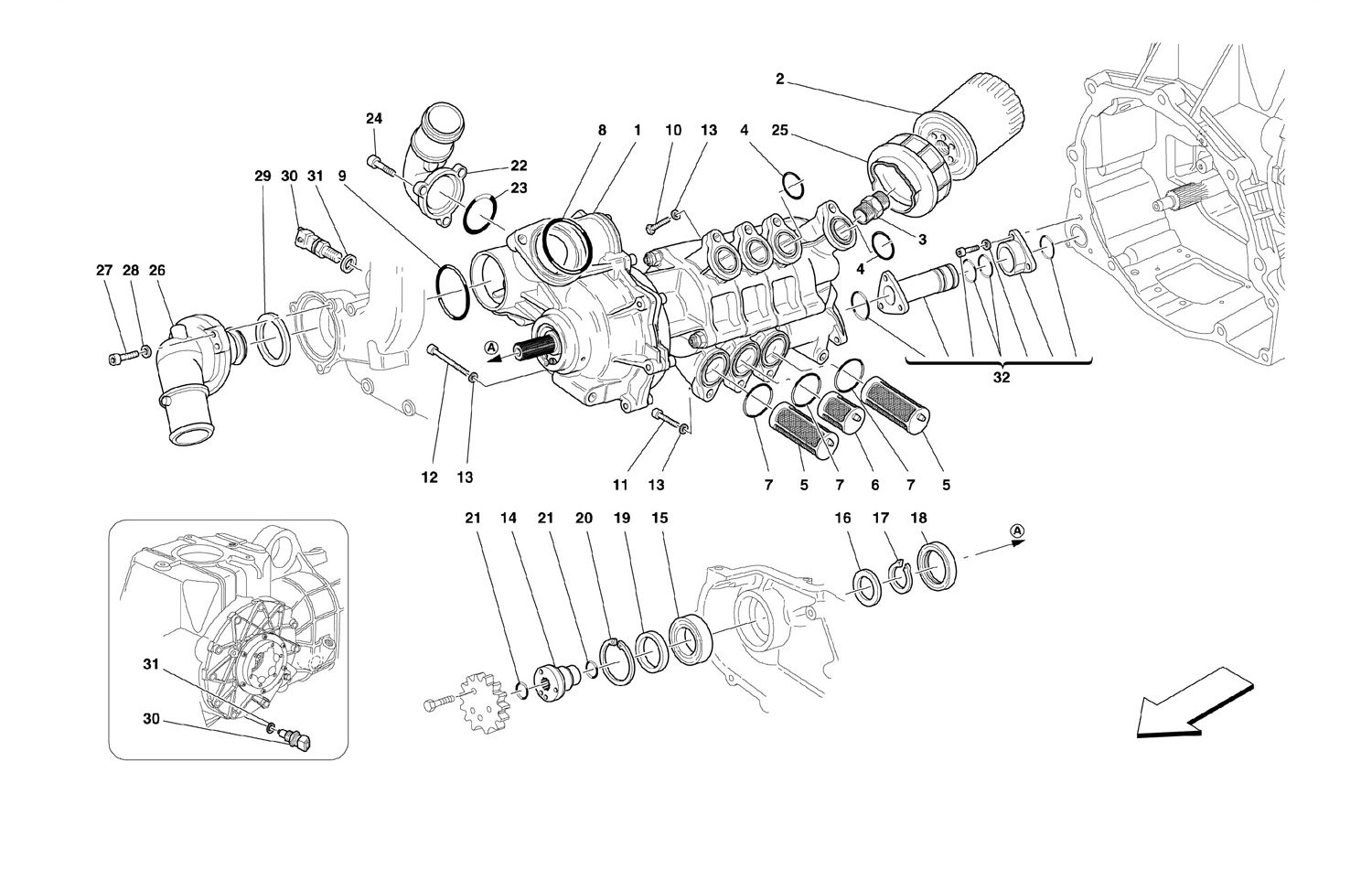 Schematic: Water/Oil Pump