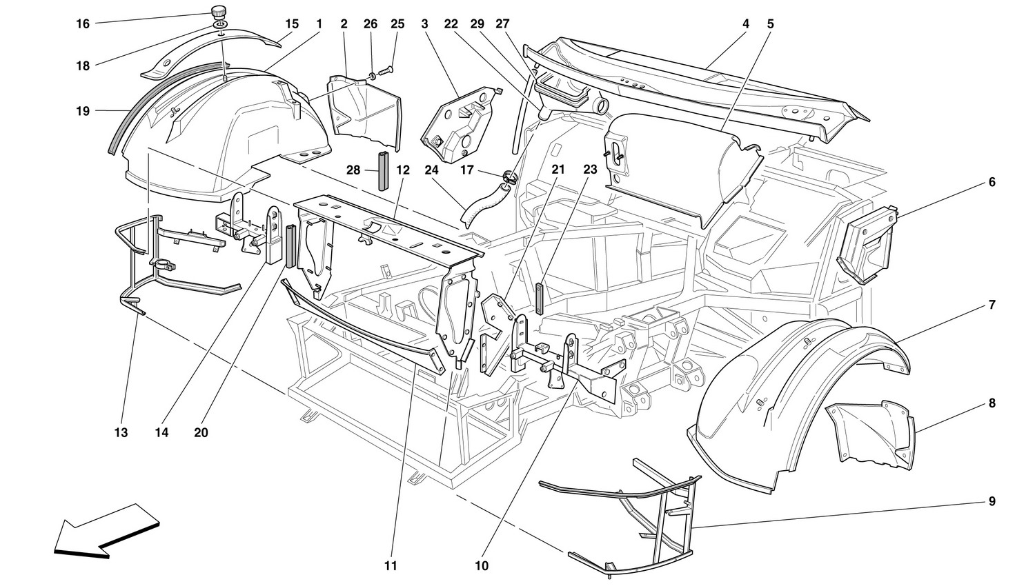 Schematic: Front Structures And Components
