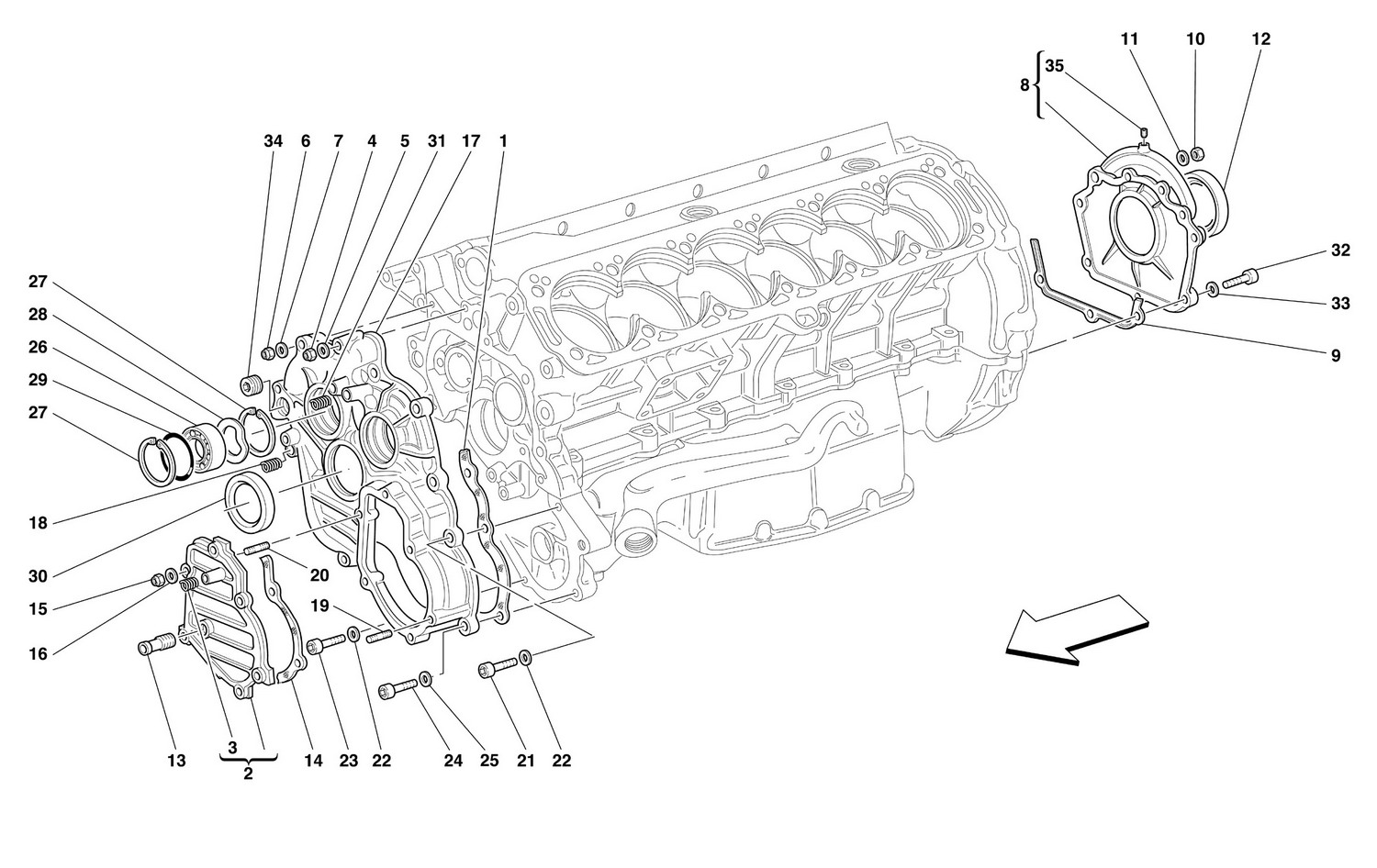 Schematic: Crankcase - Covers