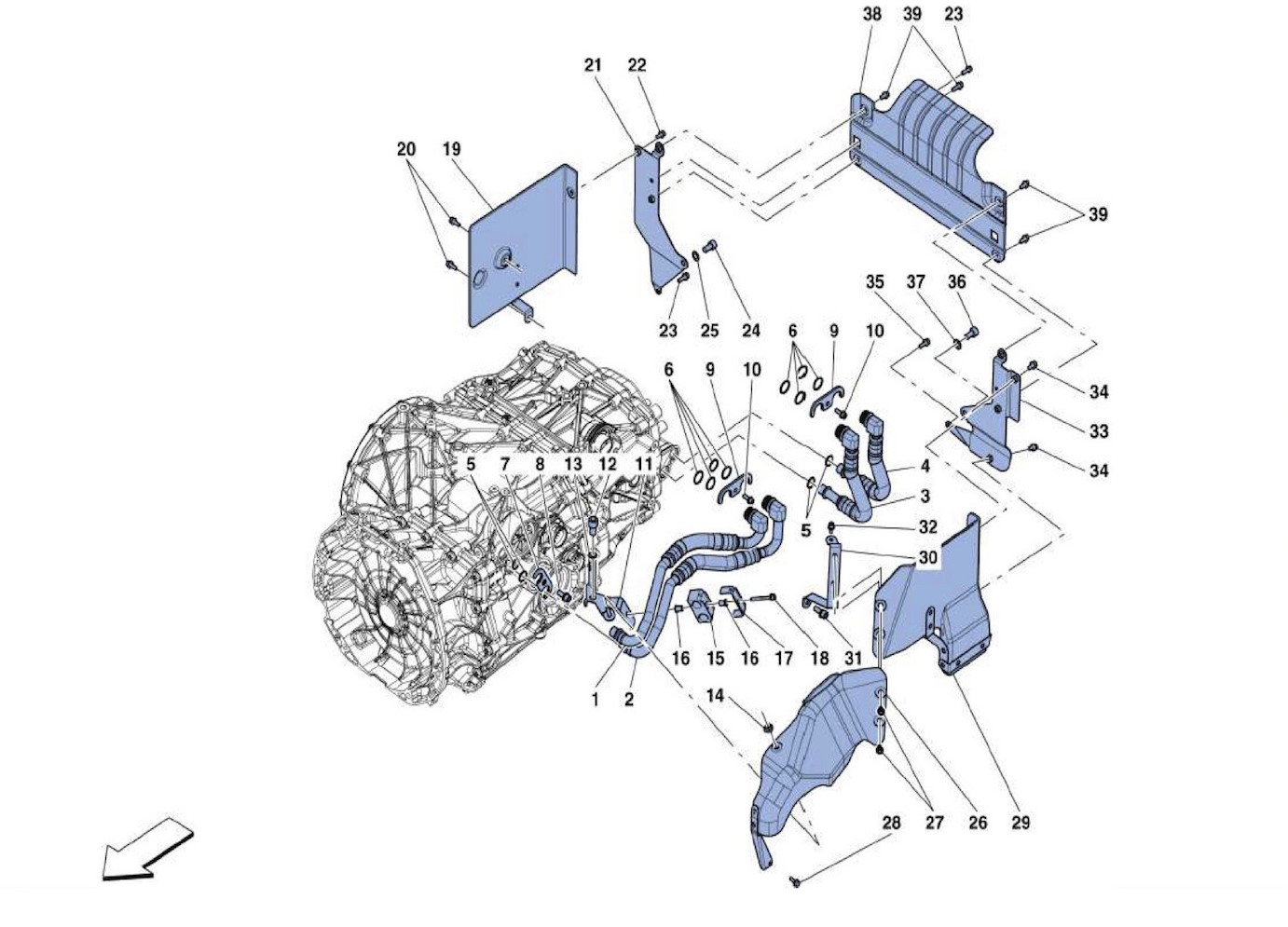 Schematic: Gearbox Piping