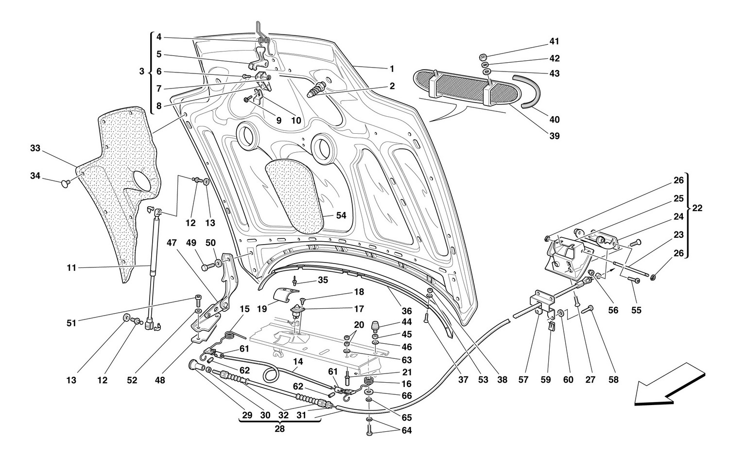 Schematic: Engine Bonnet