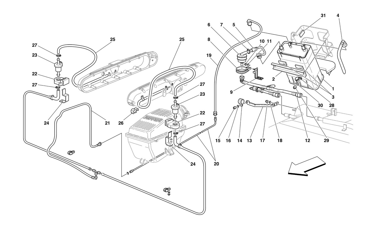 Schematic: Antievaporation Device -Valid For Usa M.Y. 2000 And Cdn M.Y. 2000-