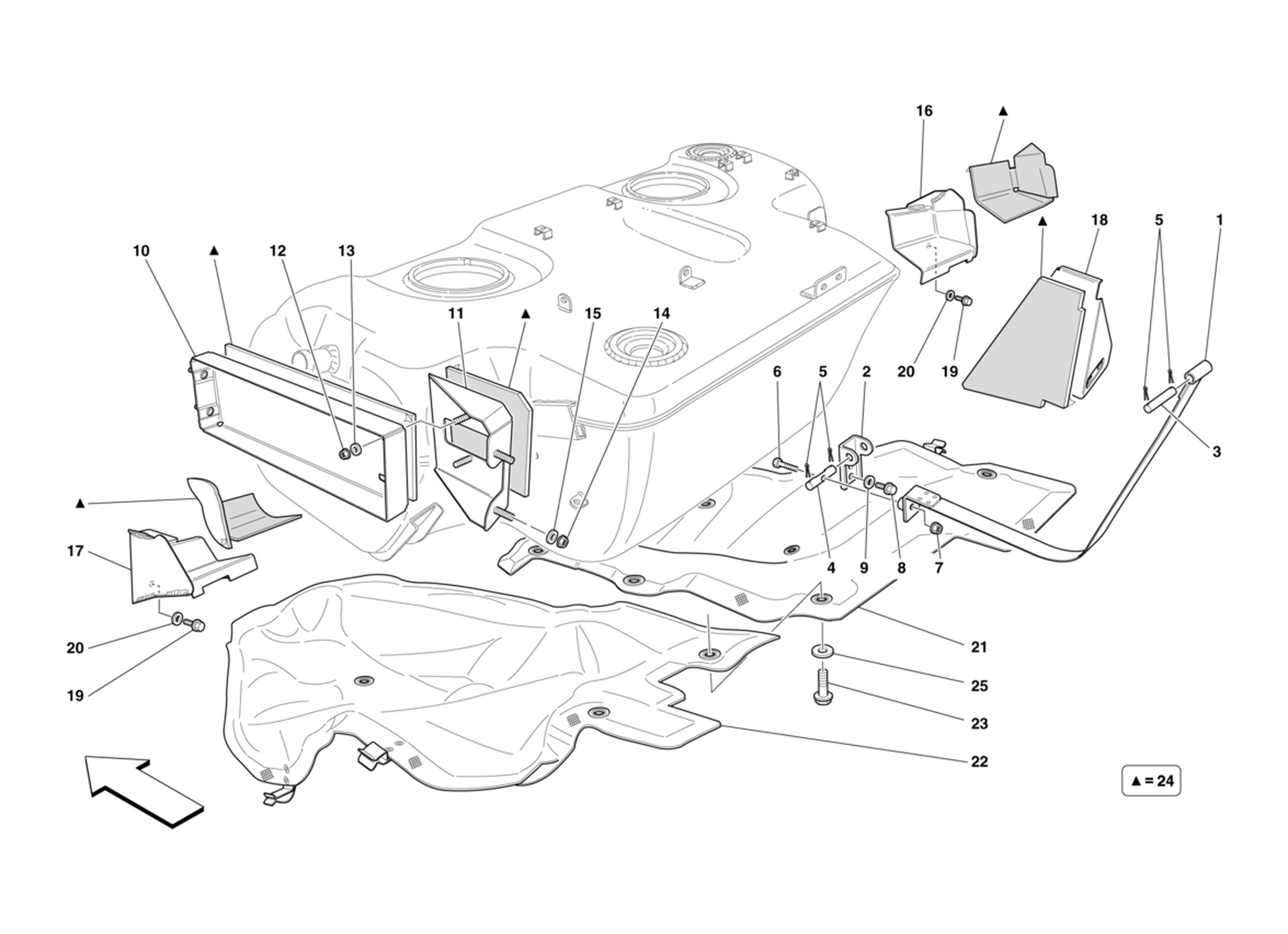Schematic: Fuel Tank - Insulation And Protection