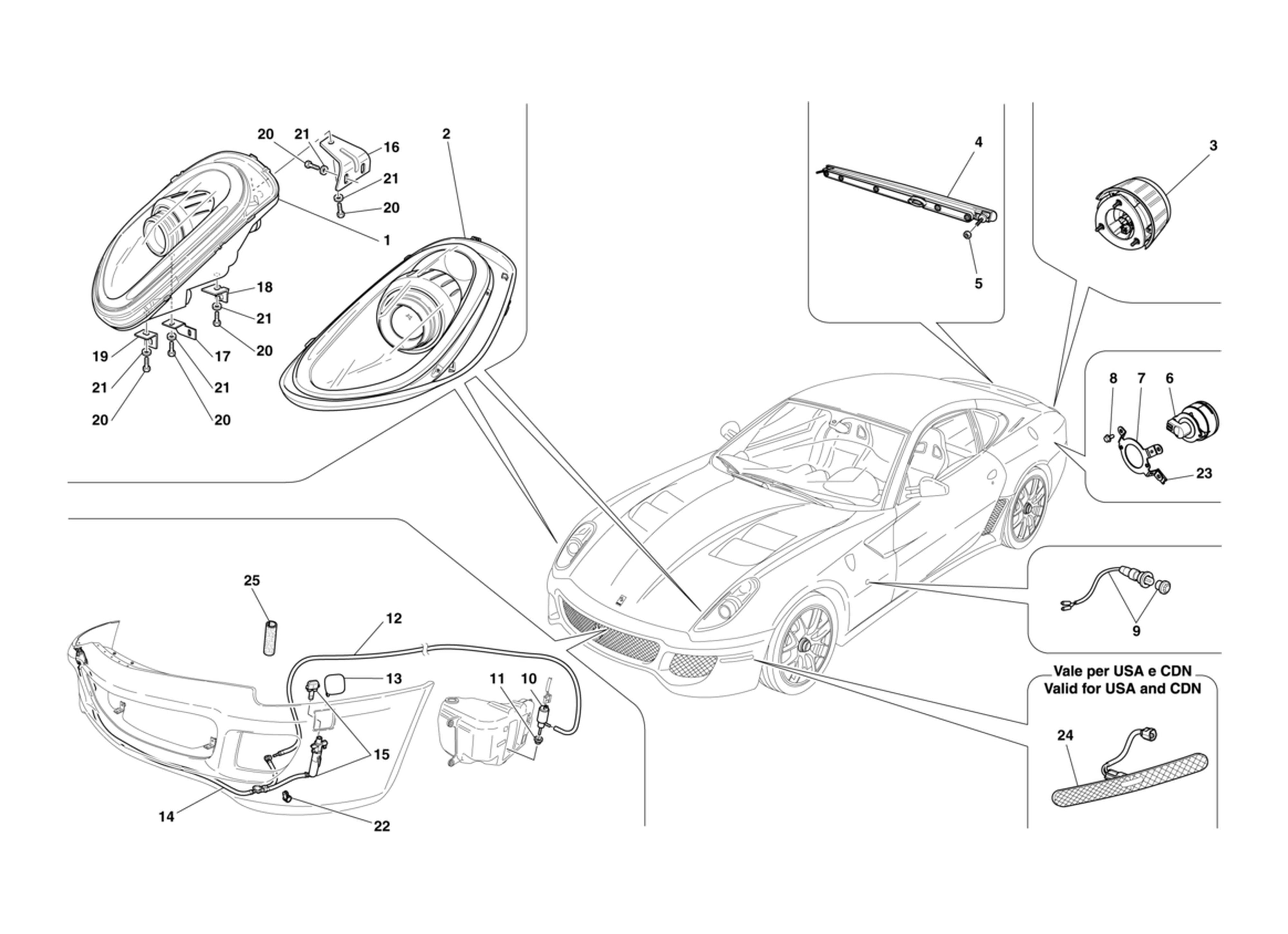 Schematic: Headlights And Taillights