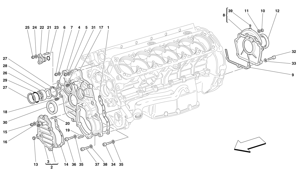 Schematic: Crankcase - Covers