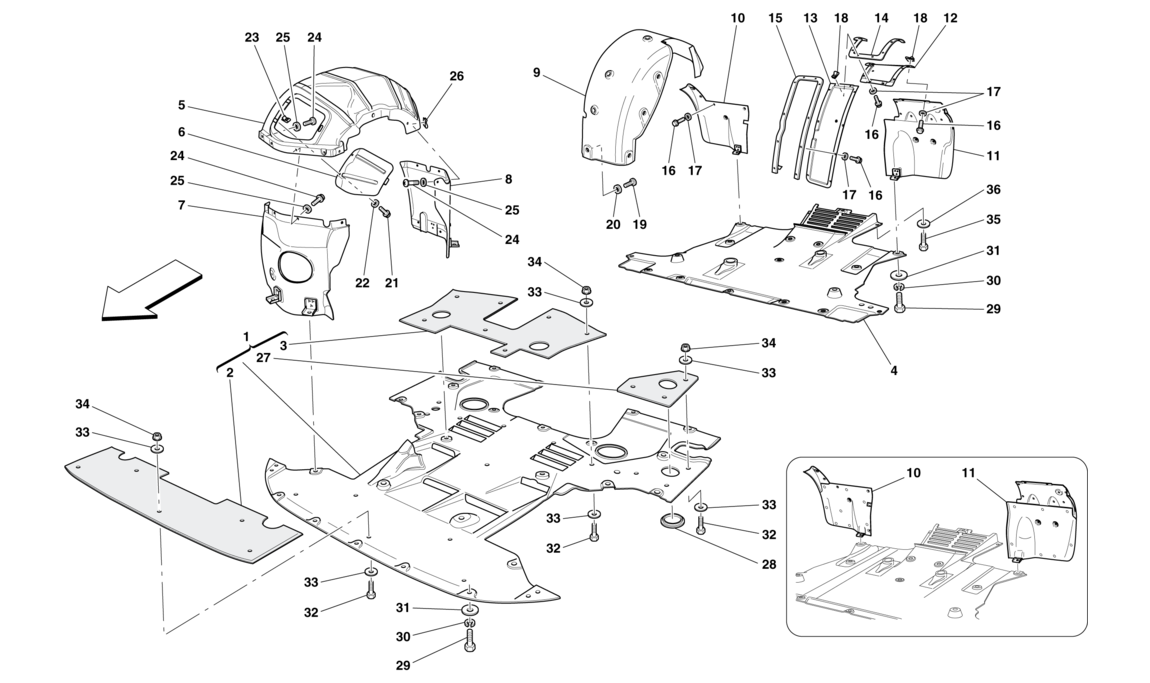 Schematic: Flat Undertray And Wheelhouses