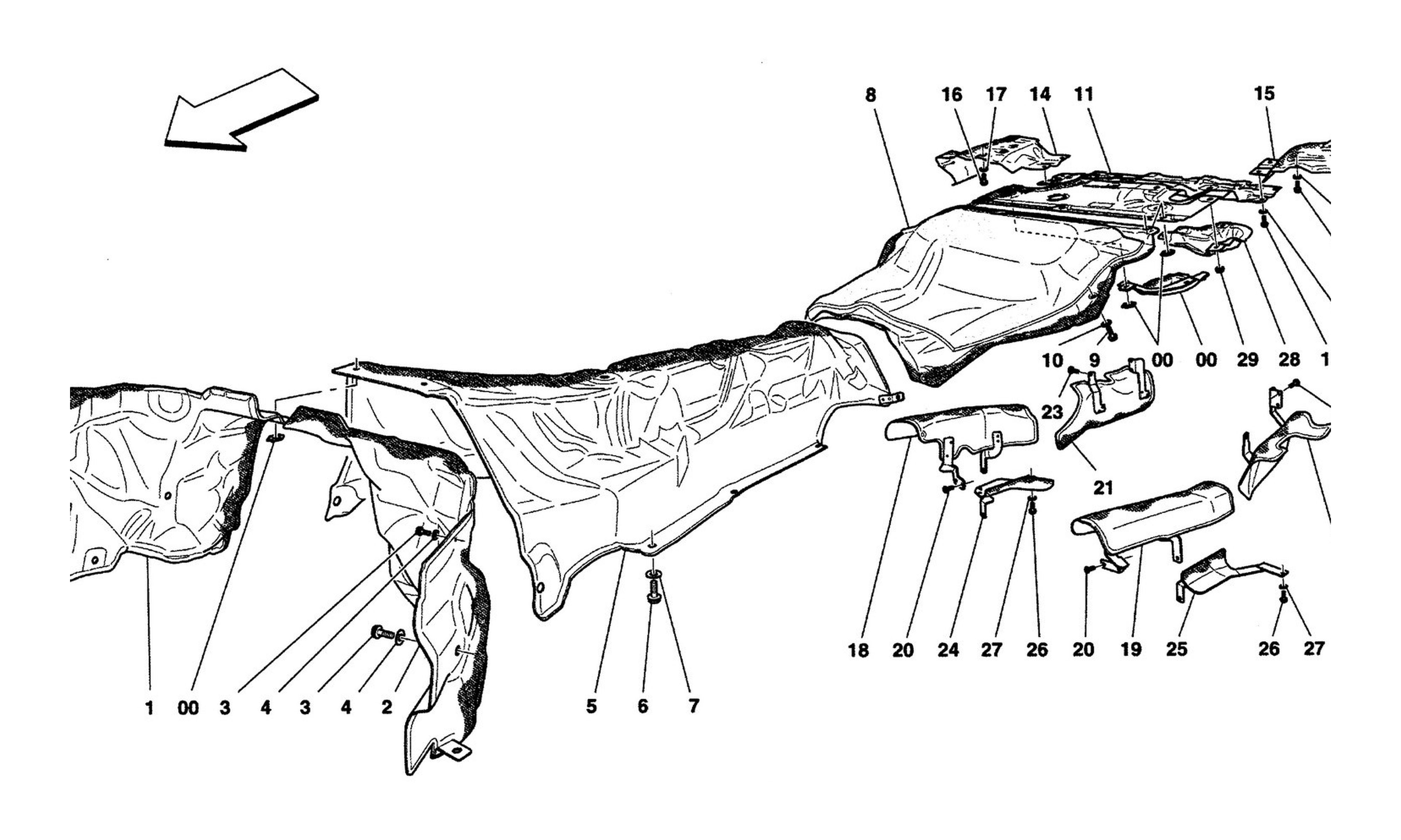 Schematic: Thermal Insulating Panels Inside The Vehicle