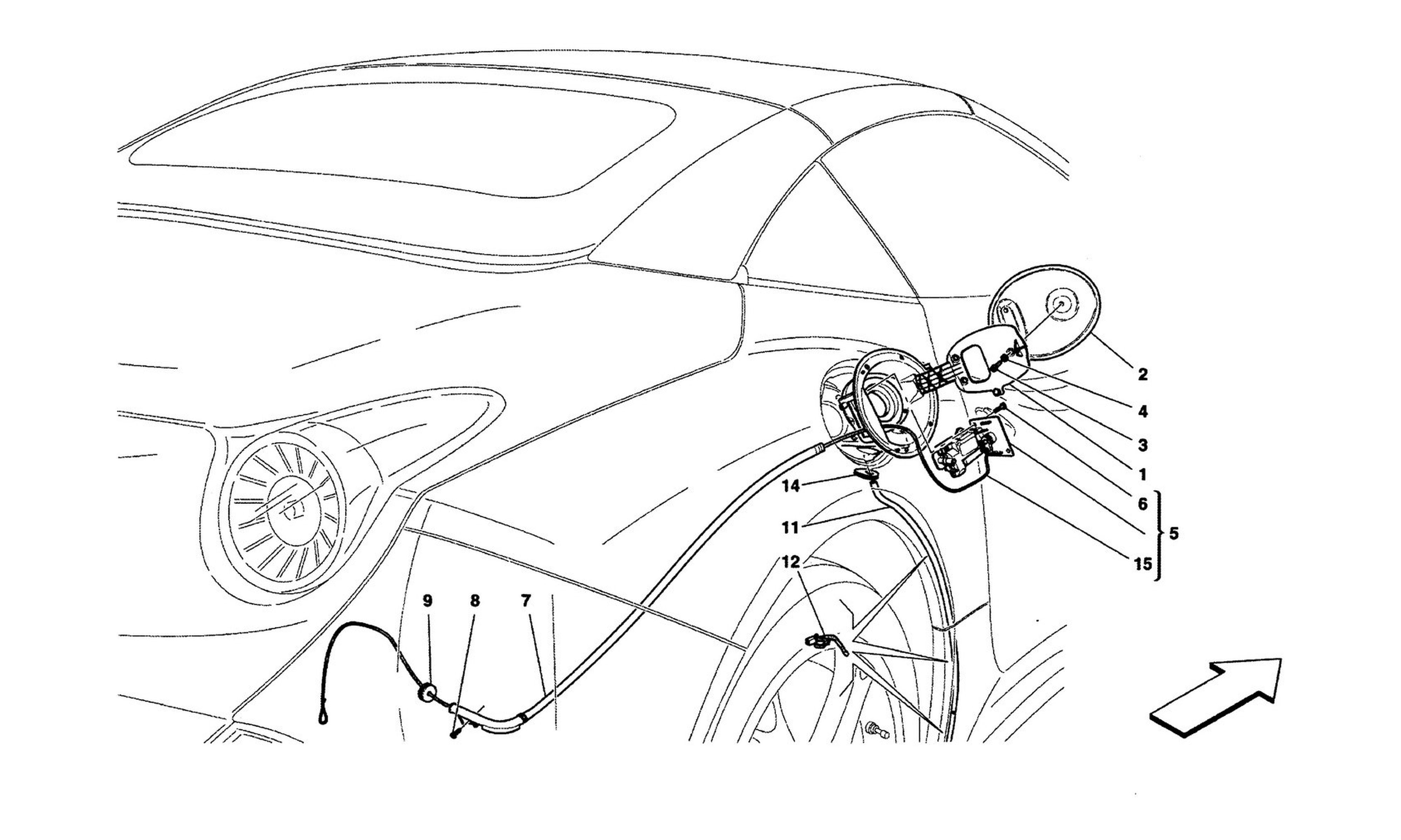 Schematic: Fuel Tank Door And Controls