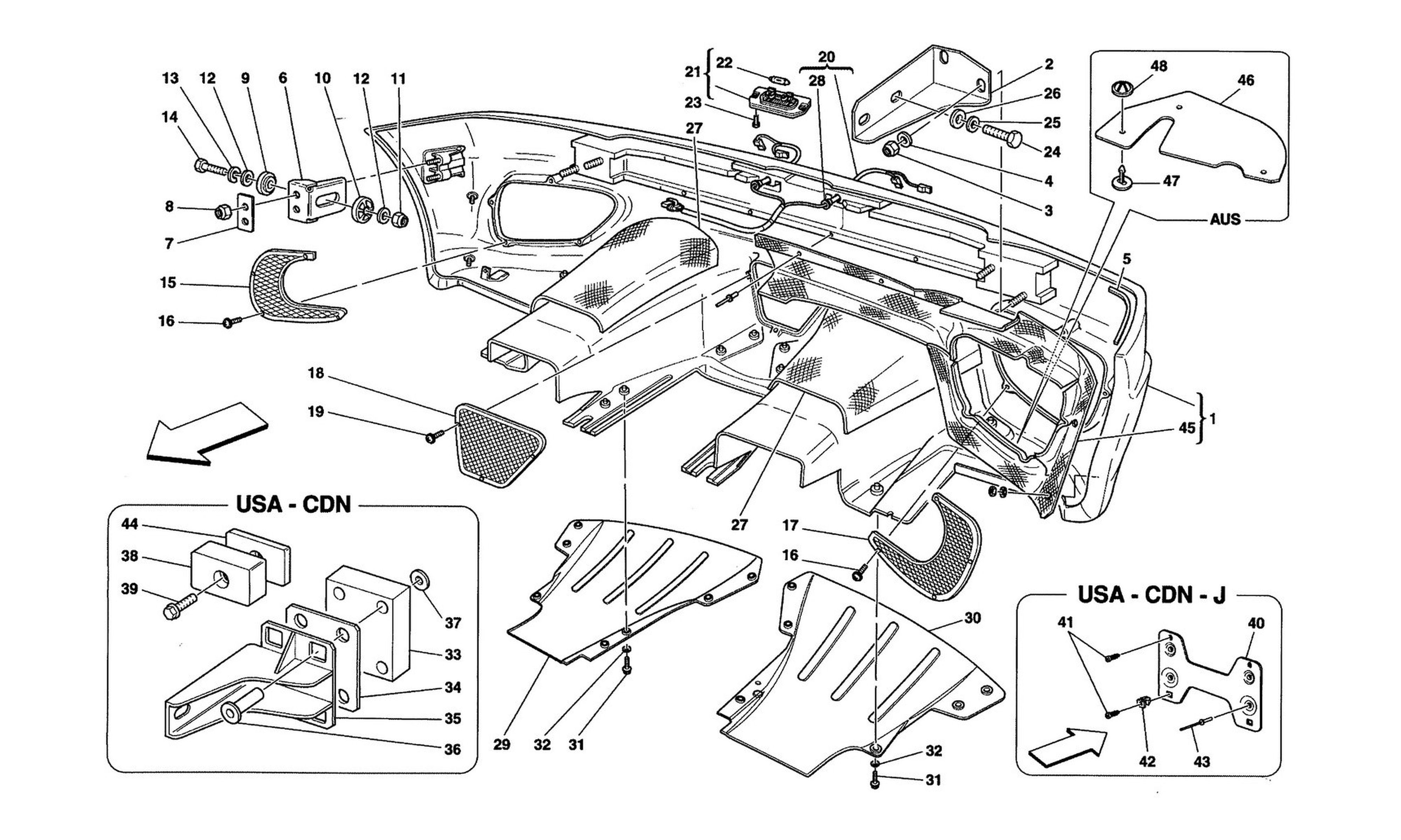 Schematic: Rear Bumper