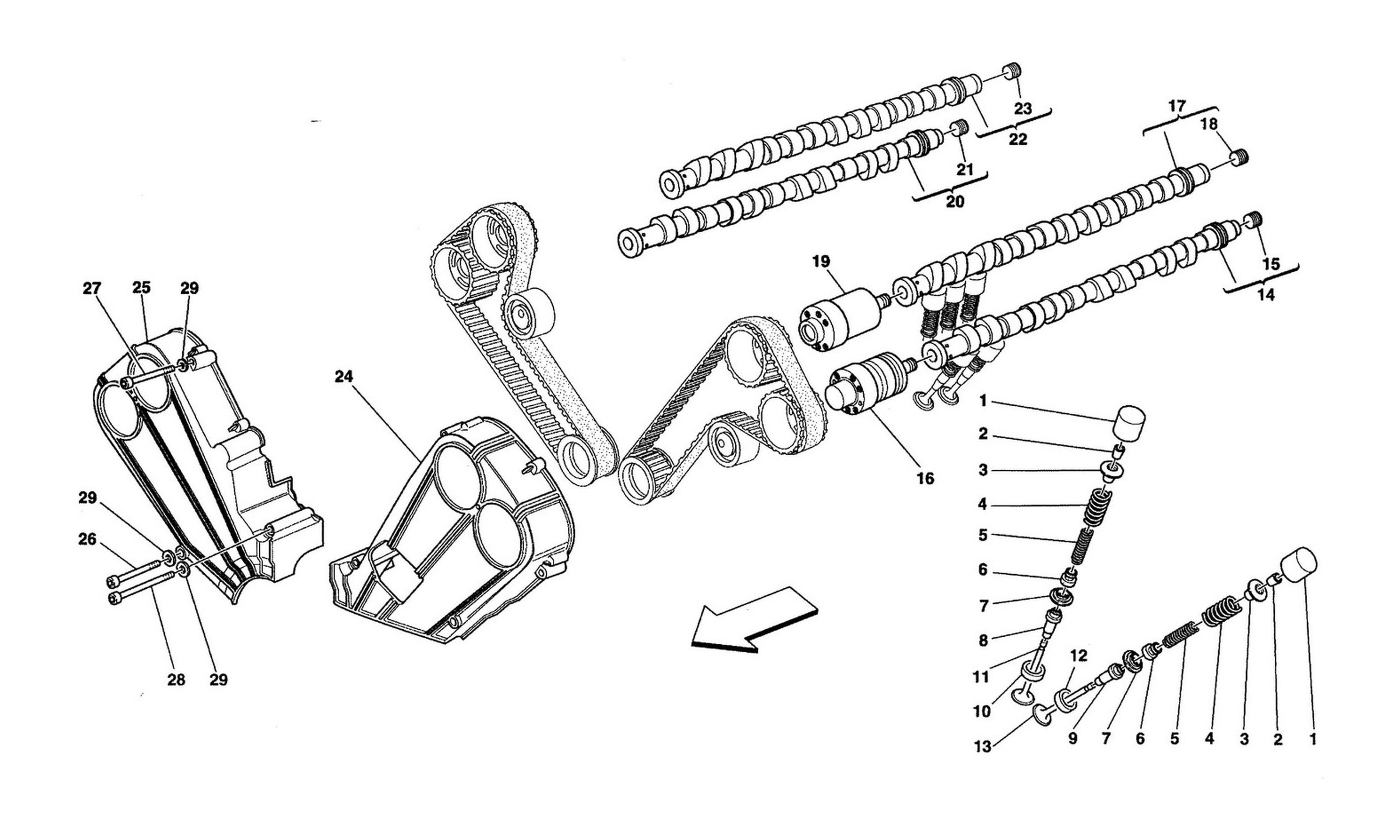 Schematic: Timing - Tappets And Shields