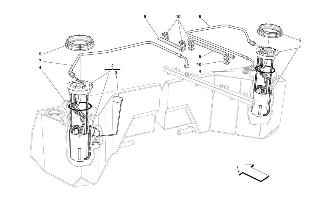 Schematic: Fuel Pumps And Pumps