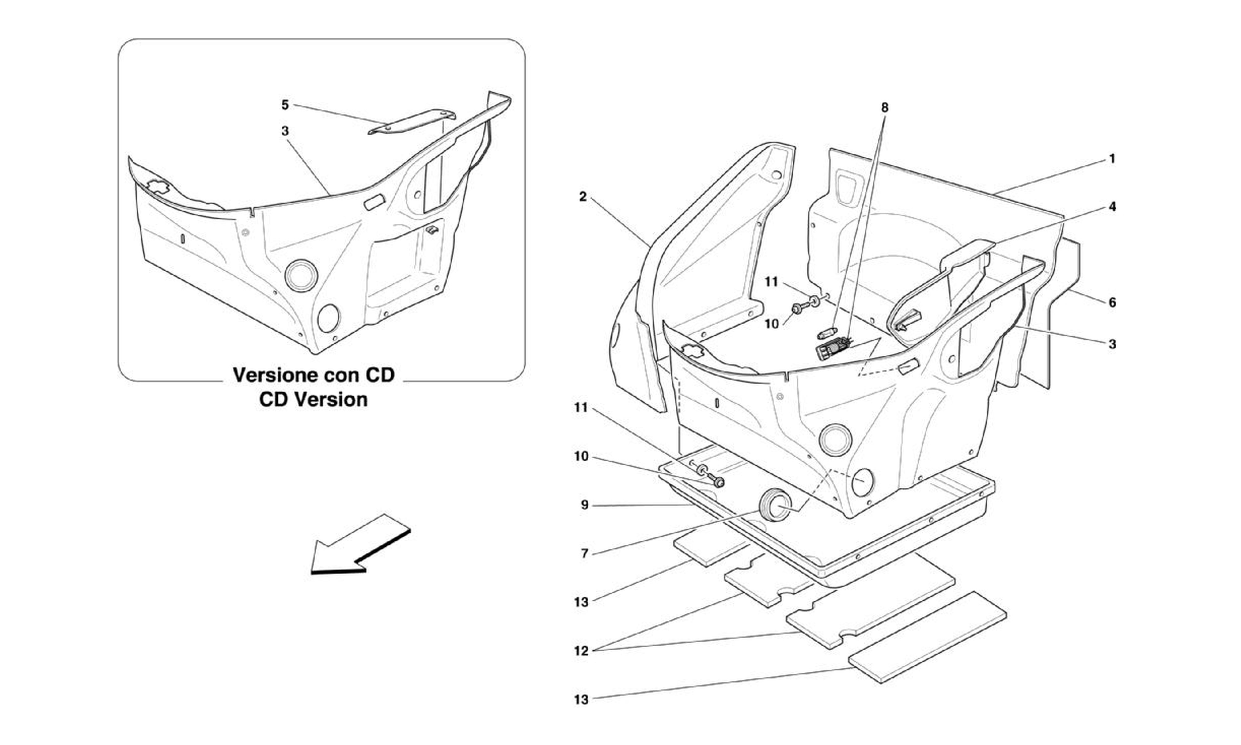 Schematic: Front Compartment Trim