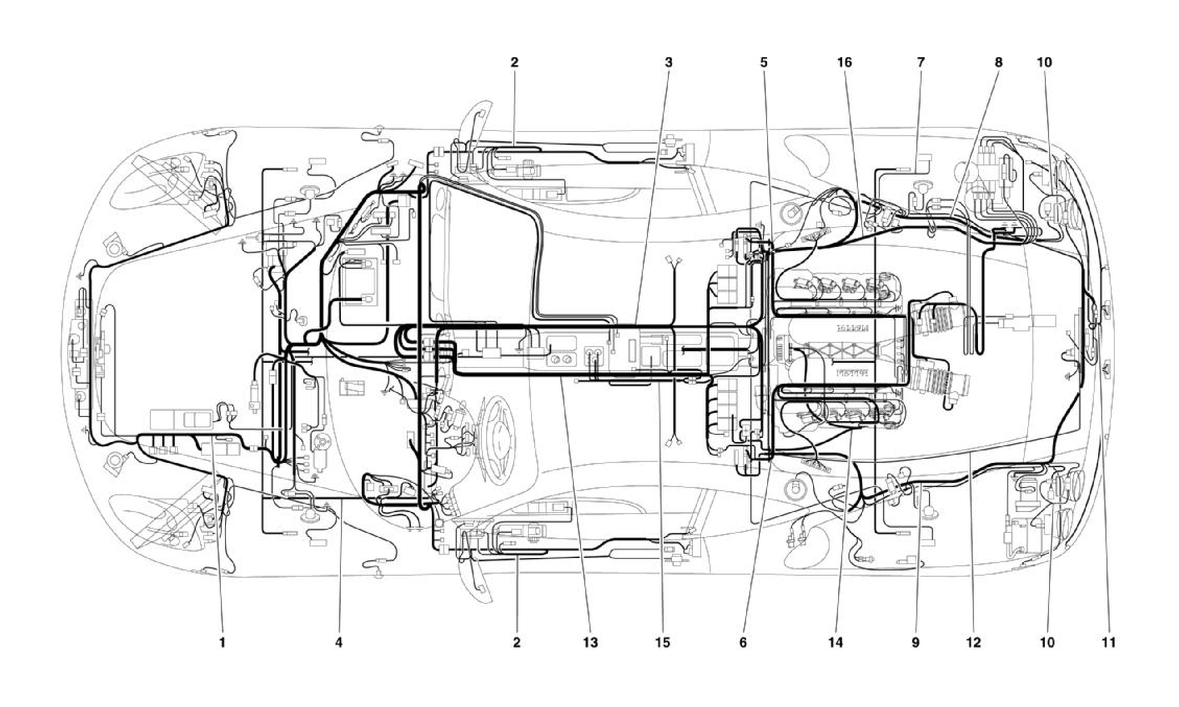 Schematic: Windscreen Wiper, Windscreen Washer And Horns