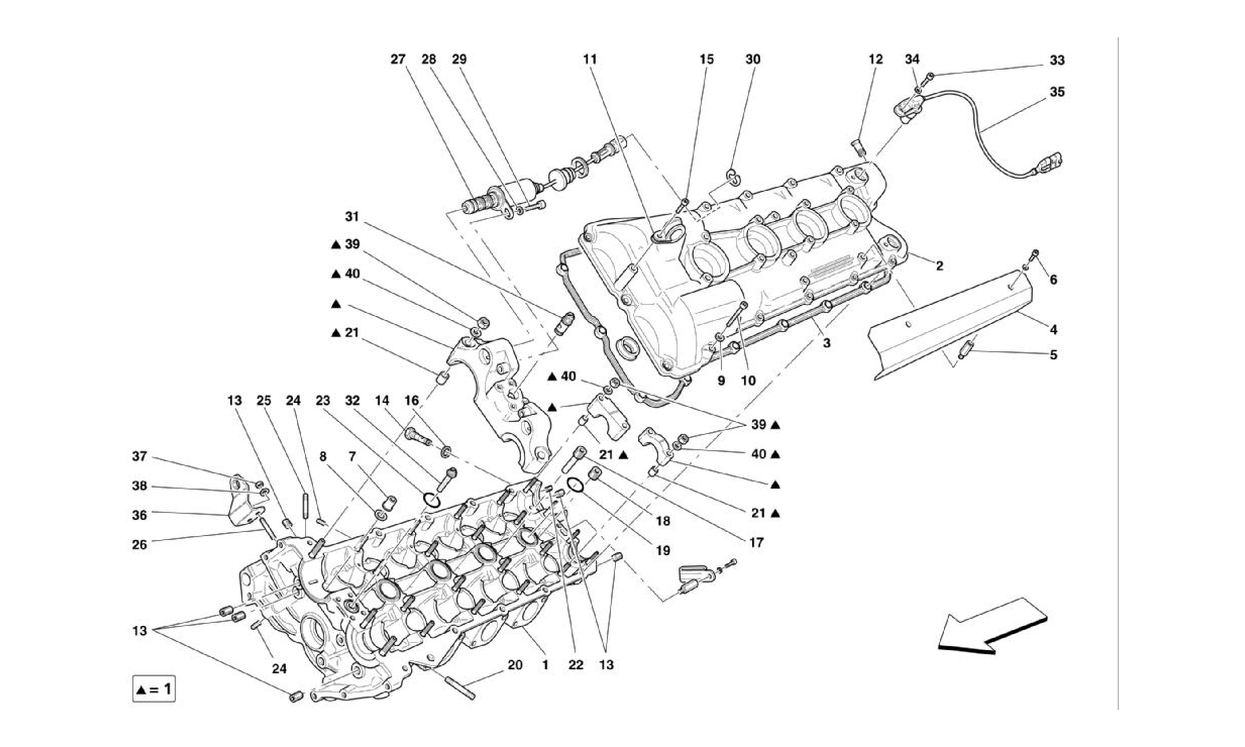 Schematic: Left Hand Cylinder Head