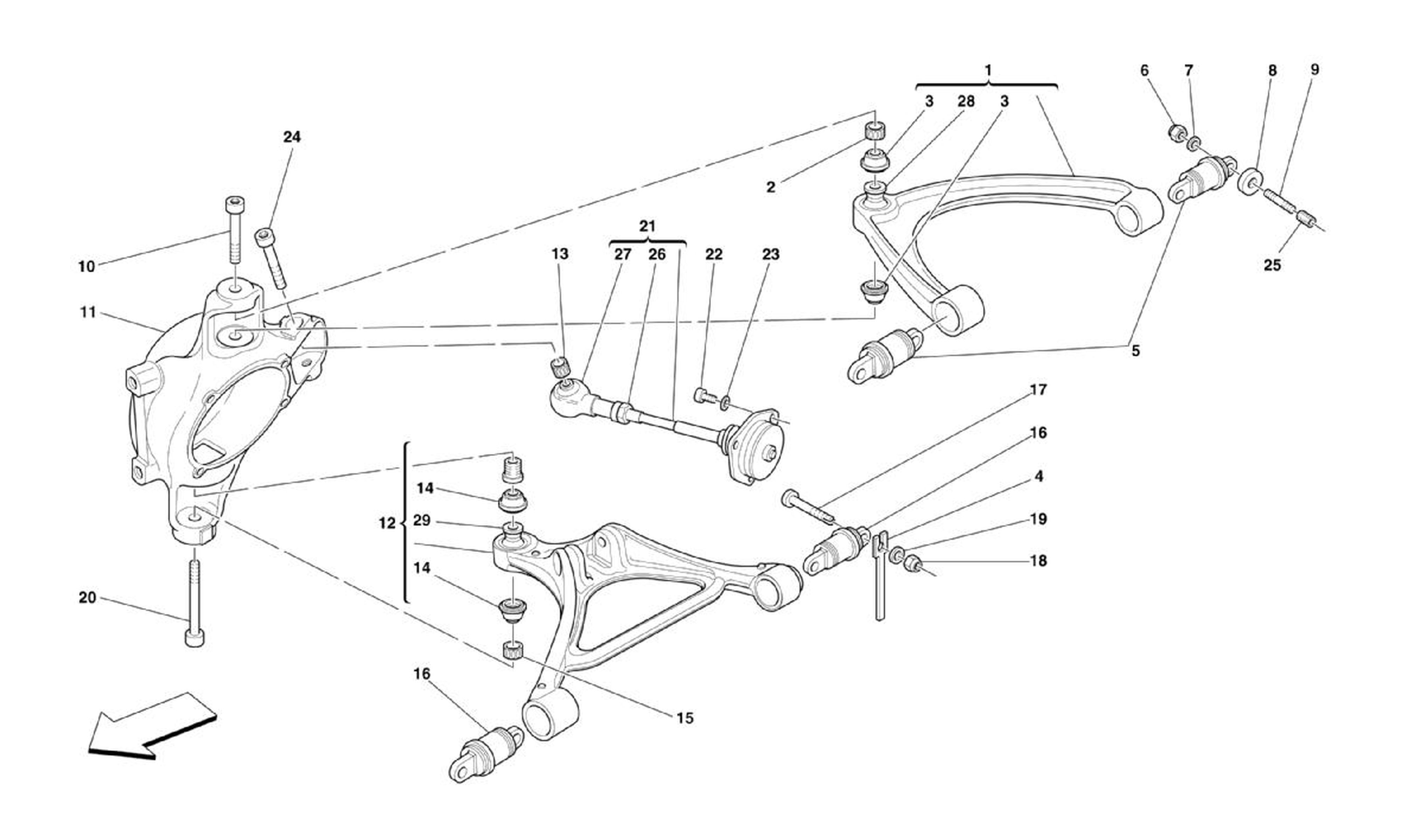 Schematic: Front Suspension - Arms