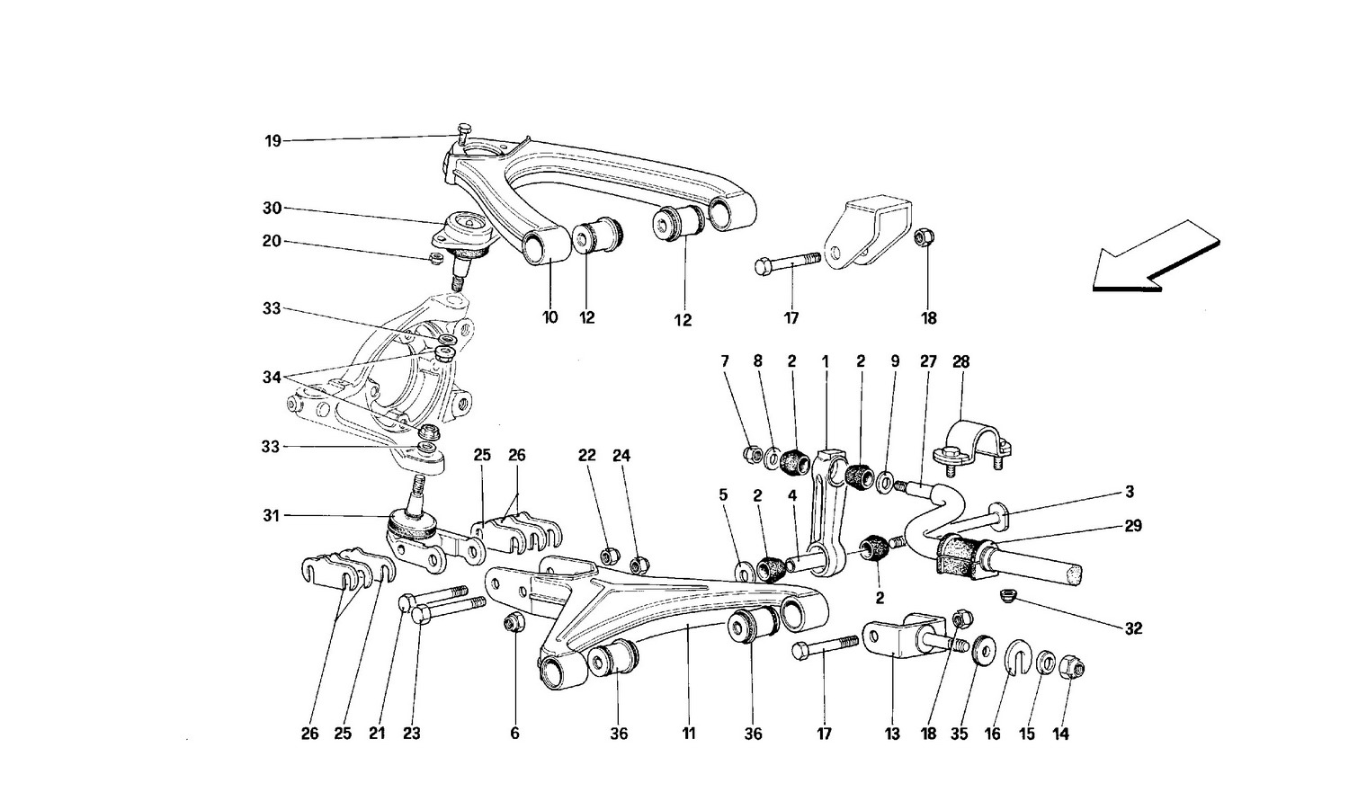 Schematic: Front Suspension - Wishbones