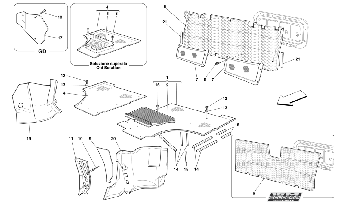 Schematic: Passenger Compartment Mats