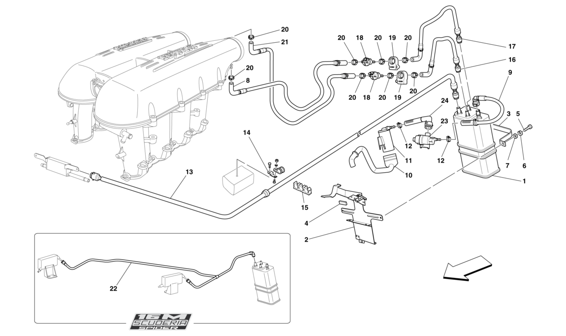 Schematic: Evaporative Emissions Control System